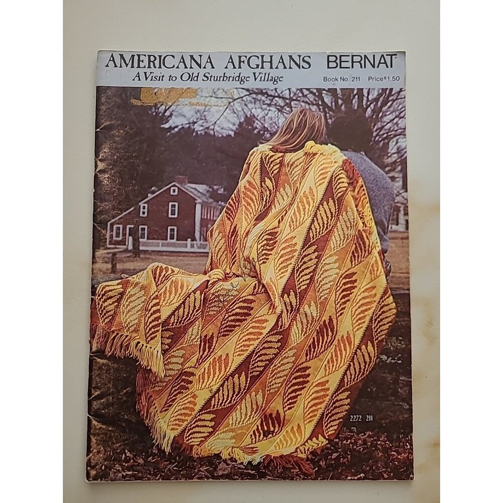 Bernat Americana Afghan Pattern Knitting Book A Visit to Old Sturbridge Village